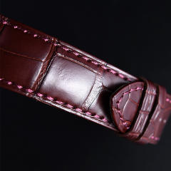 维瑞亚鳄鱼皮表带适用于欧米茄蝶飞系列41mm