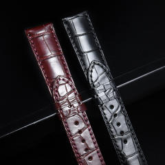 维瑞亚鳄鱼皮表带适用于欧米茄蝶飞系列41mm