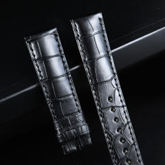 维瑞亚鳄鱼皮表带适用于欧米茄蝶飞系列41mm