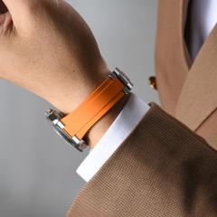 维瑞亚橡胶表带适用于帝舵54型钢壳款37表径