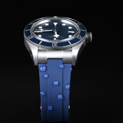 【头粒款+针扣】维瑞亚橡胶表带适用于帝舵54型钢壳款37表径