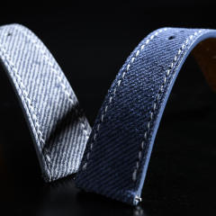 维瑞亚Jeans牛仔布纹小牛皮表带适用百达翡丽19/20/21/22mm