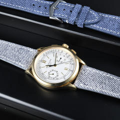 维瑞亚Jeans牛仔布纹小牛皮表带适用百达翡丽19/20/21/22mm