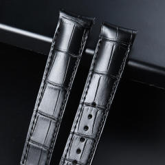 维瑞亚鳄鱼皮表带适用于欧米茄蝶飞41mm Hour Vision