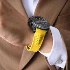 维瑞亚橡胶表带适用欧米茄超霸新款月之暗面二代 阿波罗8号小火箭