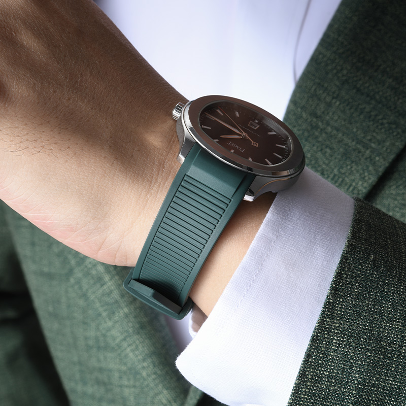 维瑞亚橡胶表带适用于伯爵POLO 42MM 三针款