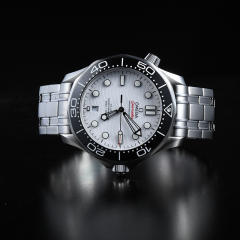 维瑞亚 不锈钢表带 适用于OMEGA欧米茄 新海马300 6点日历窗