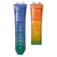 维瑞亚鳄鱼皮表带适用宇舶大爆炸Unico融合45mm 411 and 414