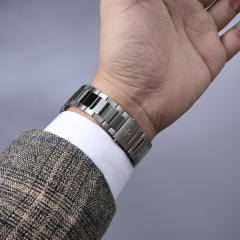 维瑞亚 不锈钢表带 适用于OMEGA欧米茄 新款海马150m 6点日历窗