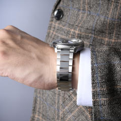 维瑞亚 不锈钢表带 适用于OMEGA欧米茄 新款海马150m 6点日历窗