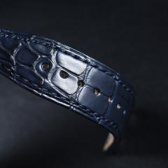 维瑞亚鳄鱼皮表带适用于AP皇家橡树离岸37mm 26231 26048折叠扣款
