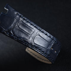 维瑞亚鳄鱼皮表带适用于AP皇家橡树离岸37mm 26231 26048折叠扣款