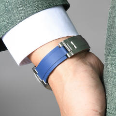 【胶带+折叠口】维瑞亚橡胶表带适用于帝舵1958钢壳39表径