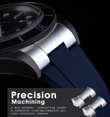 【头粒款+胶带+折叠扣】维瑞亚橡胶表带适用于帝舵1958钢壳39表径