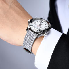 维瑞亚Jeans牛仔布纹小牛皮表带 平头通用18/19/20/21/22/23mm