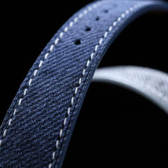 维瑞亚Jeans牛仔布纹小牛皮表带 平头通用18/19/20/21/22/23mm