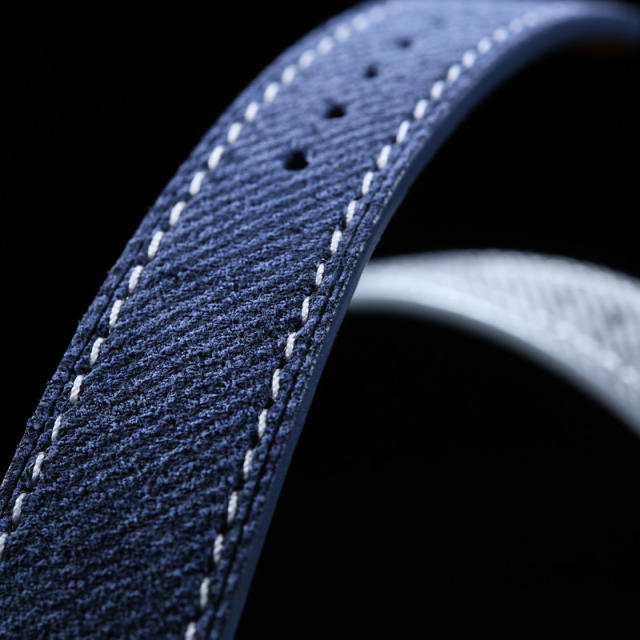 维瑞亚Jeans牛仔布纹小牛皮表带 平头通用18/19/20/21/22/23mm
