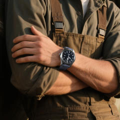 维瑞亚Jeans牛仔布纹小牛皮表带 平头通用18/19/20/21/22/23mm