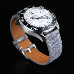 维瑞亚Jeans牛仔布纹小牛皮表带 平头通用18/19/20/21/22/23mm