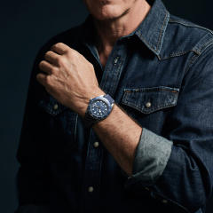 维瑞亚Jeans牛仔布纹小牛皮表带 平头通用18/19/20/21/22/23mm