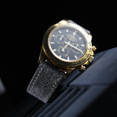 维瑞亚Jeans牛仔布纹小牛皮表带 平头通用18/19/20/21/22/23mm