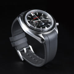 维瑞亚橡胶表带适用于欧米加超霸计时月相44.25