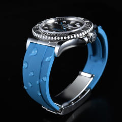 【减震胶带+904钢头粒】维瑞亚橡胶表带适用于劳力士游艇126622