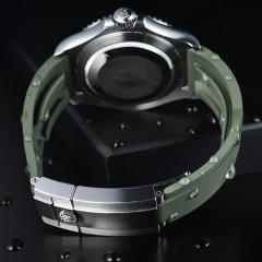 【减震胶带+904钢头粒】维瑞亚橡胶表带适用于劳力士游艇126622