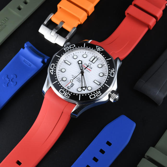 维瑞亚橡胶表带适用于海马潜水300m 42mm（日历窗在6点位）