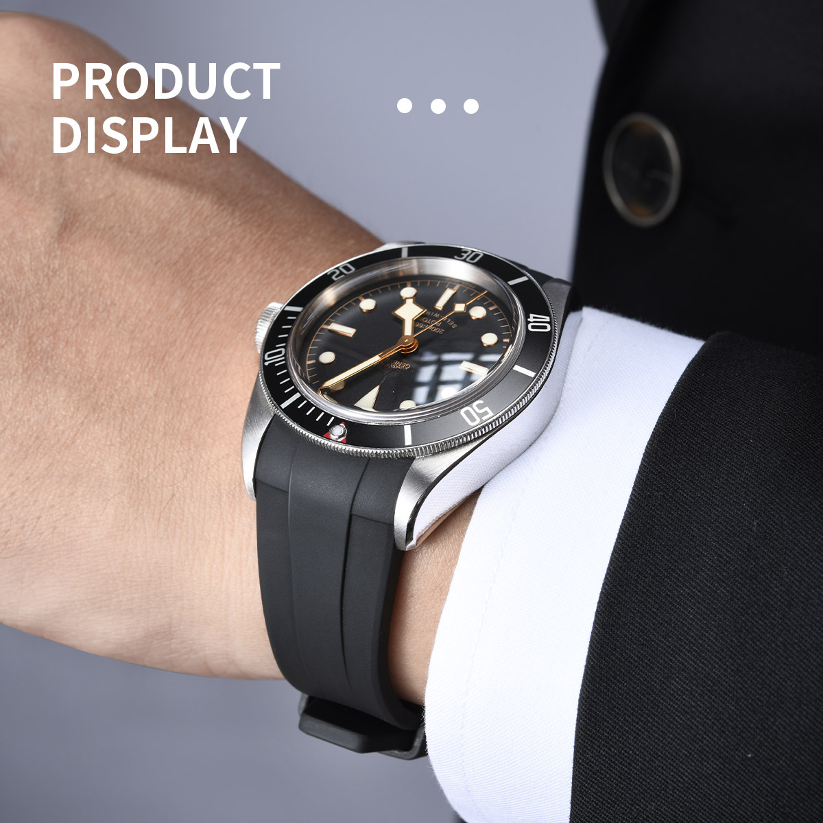 维瑞亚橡胶表带适用于碧湾41mm（不能匹配陶瓷壳）