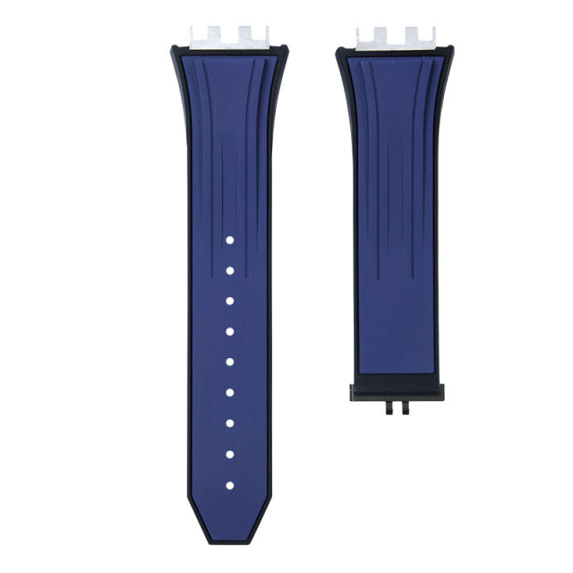 维瑞亚橡胶表带适用于大爆炸融合系列计时码表444 42mm