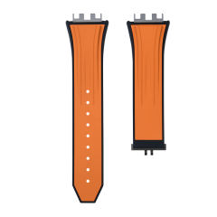 维瑞亚橡胶表带适用于大爆炸融合系列计时码表444 42mm