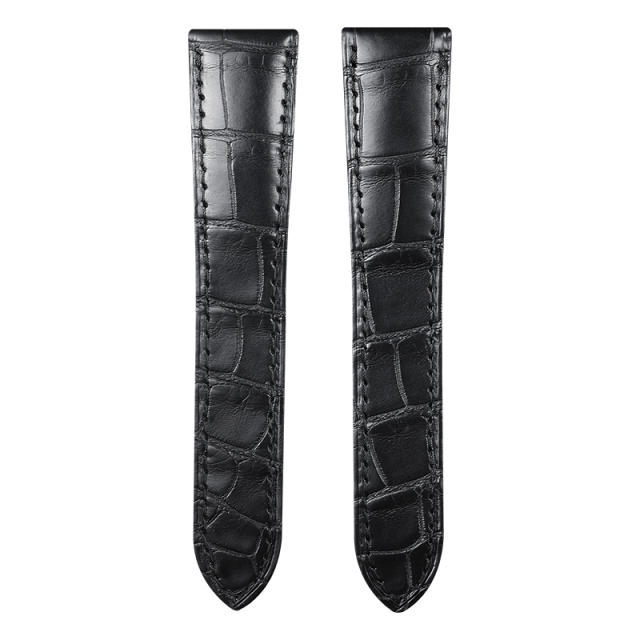 维瑞亚美洲鳄鱼皮表带适用于卡地亚卡历博38mm W2CA0002