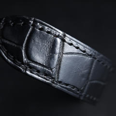 维瑞亚美洲鳄鱼皮表带适用于卡地亚卡历博38mm W2CA0002