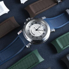 维瑞亚VAGENARI橡胶表带适用于宝玑航海5817