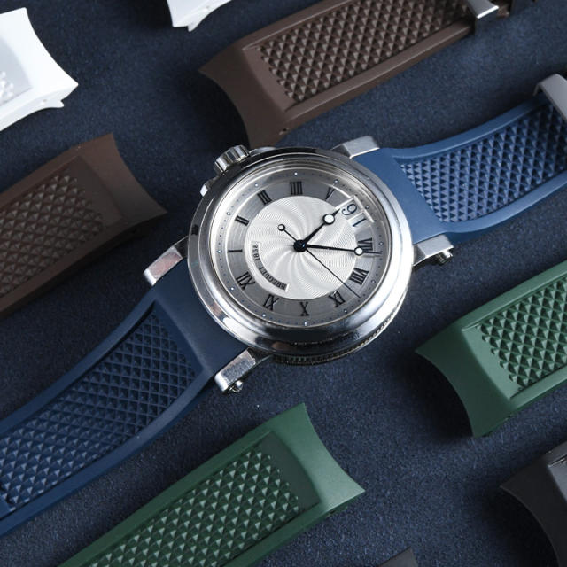 维瑞亚VAGENARI橡胶表带适用于宝玑航海5817