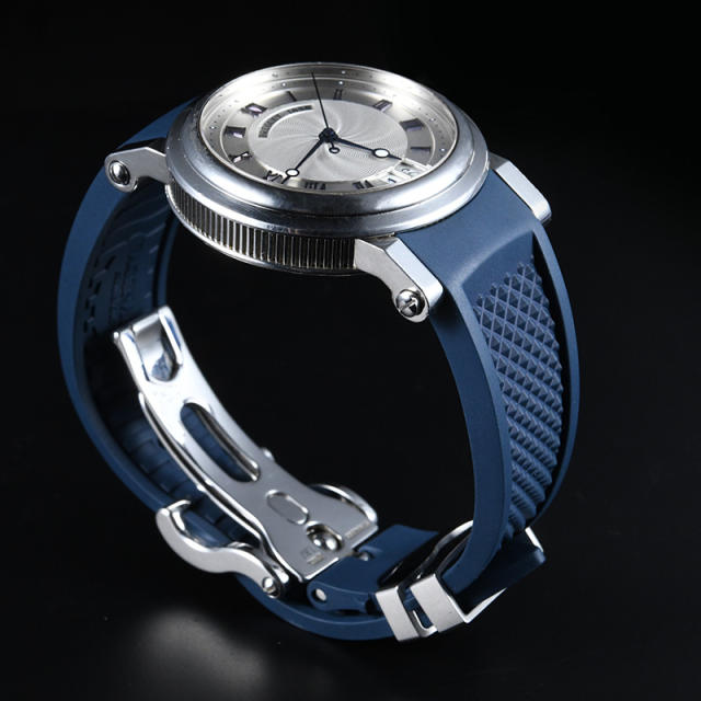 维瑞亚VAGENARI橡胶表带适用于宝玑航海5817