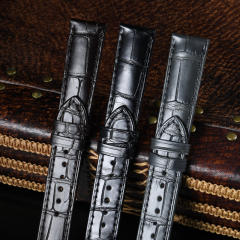 维瑞亚美洲鳄鱼皮表带适用于卡地亚坦克 W5200002