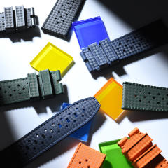 维瑞亚镂空橡胶表带 适用于宝珀五十寻5010 42.3mm表径