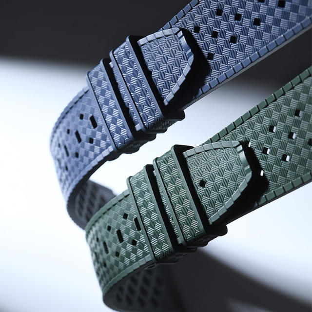 维瑞亚镂空橡胶表带 适用于宝珀五十寻5010 42.3mm表径