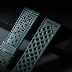 维瑞亚镂空橡胶表带 适用于宝珀五十寻5010 42.3mm表径