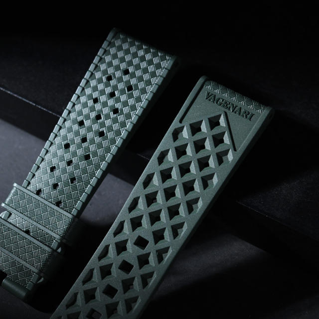 维瑞亚镂空橡胶表带 适用于宝珀五十寻5010 42.3mm表径