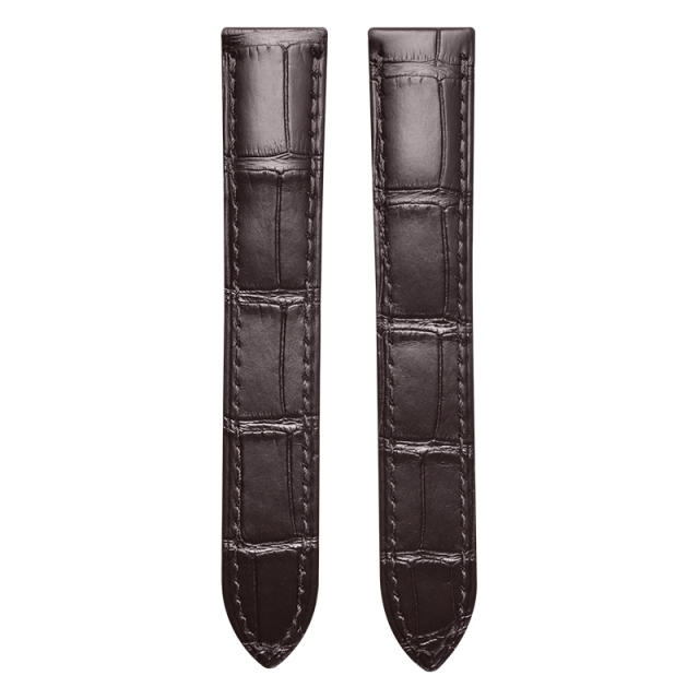 维瑞亚美洲鳄鱼皮表带适用于卡地亚坦克 WSTA0030