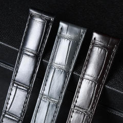 维瑞亚美洲鳄鱼皮表带适用于卡地亚坦克 WSTA0030