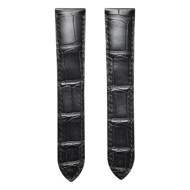 维瑞亚美洲鳄鱼皮表带适用于卡地亚坦克 WSTA0028