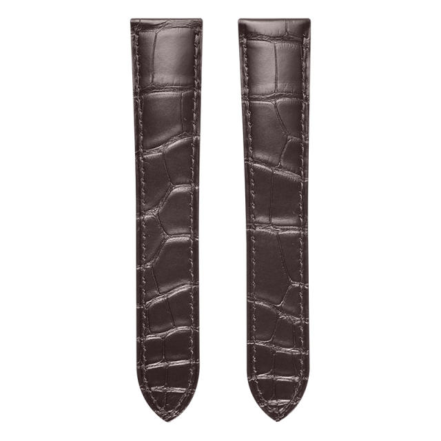 维瑞亚美洲鳄鱼皮表带适用于卡地亚坦克 WSTA0028