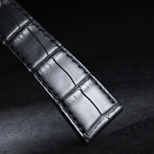 维瑞亚美洲鳄鱼皮表带适用于卡地亚坦克 W5330001