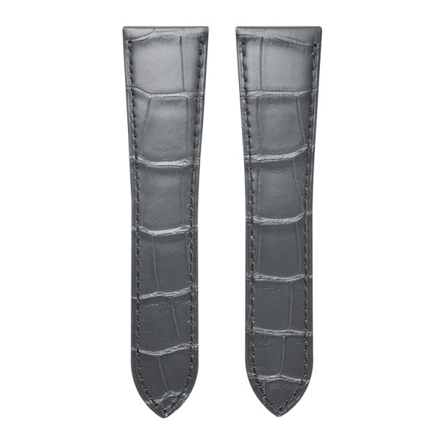 维瑞亚美洲鳄鱼皮表带适用于卡地亚坦克 W5330001