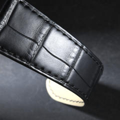 维瑞亚美洲鳄鱼皮表带适用于卡地亚坦克 W5330001