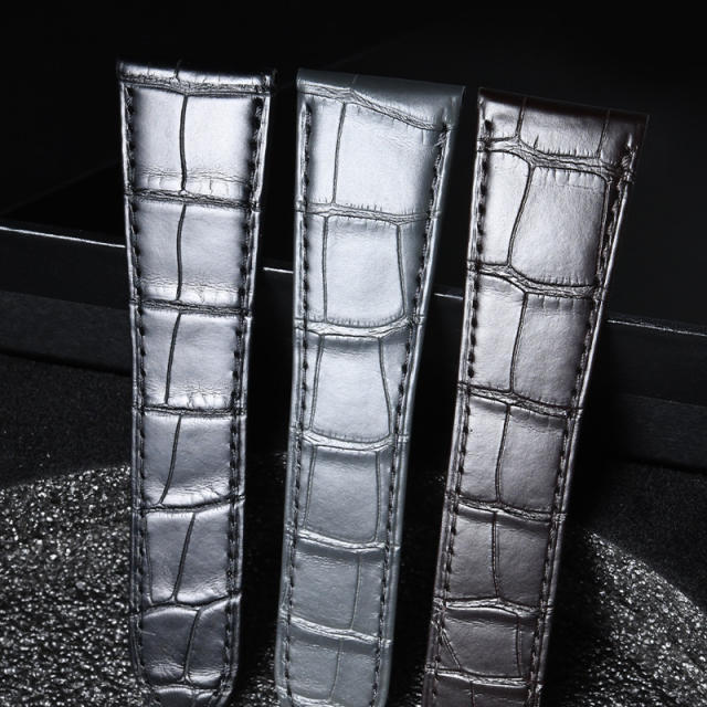 维瑞亚美洲鳄鱼皮表带适用于卡地亚坦克 W5330001